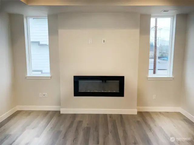 Upper Level Electric Fireplace