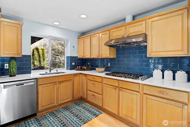 Gorgeous tile backsplash