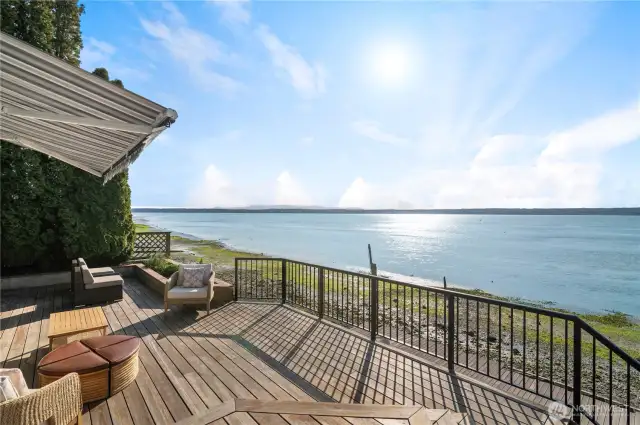 Views from new wood deck facing southerly