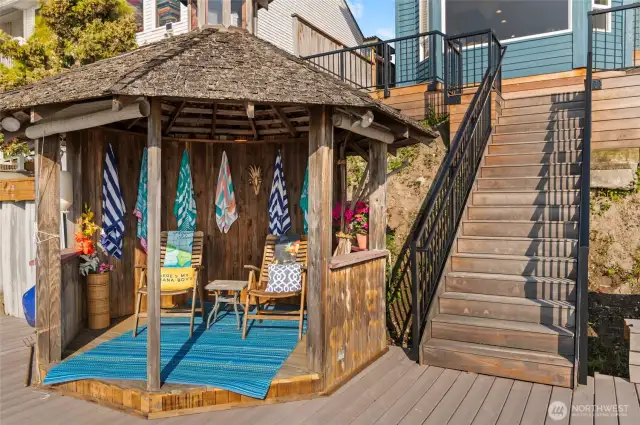 Cabana on lower deck