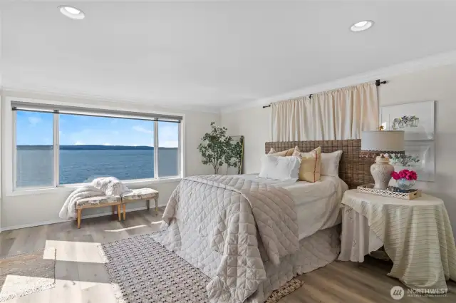 Main bedroom with large view windows