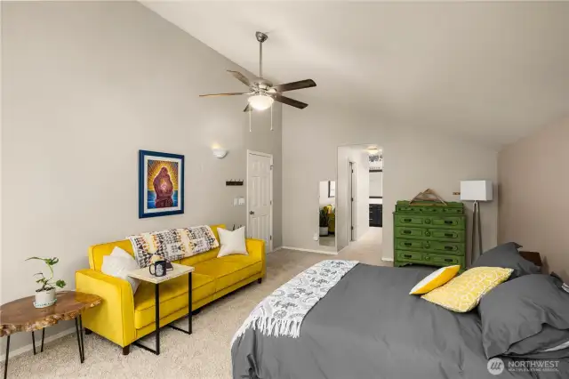 Blankets of light shine through in this suite!