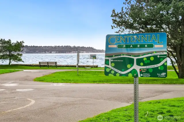 Centennial Park is just across the street. Miles of waterfront to explore