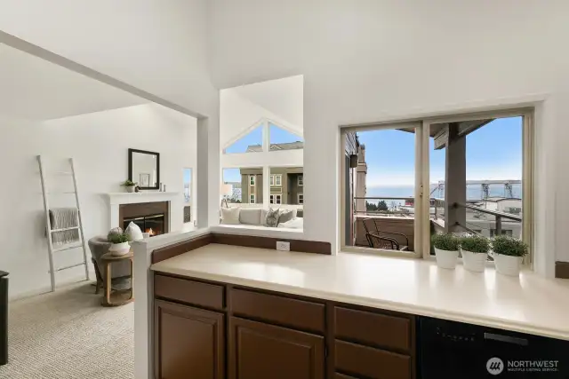 Even the kitchen has a view.