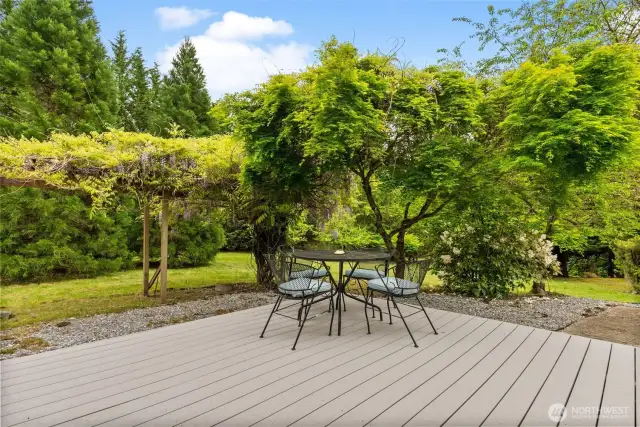 Deck off the main floor Primary Bedroom.