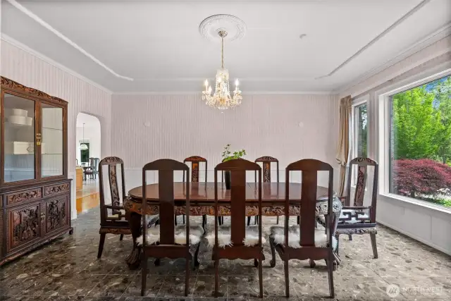 Formal Dining Room, to the right of the front door.