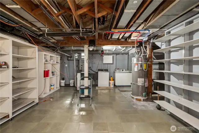Tons of room on lower level for work shop or hobby room etc.  Outside access door as well!