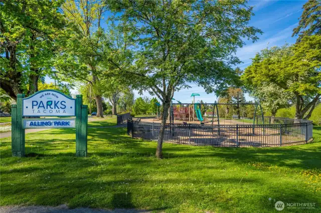 Alling park right across the street with tot lot and huge playing field.