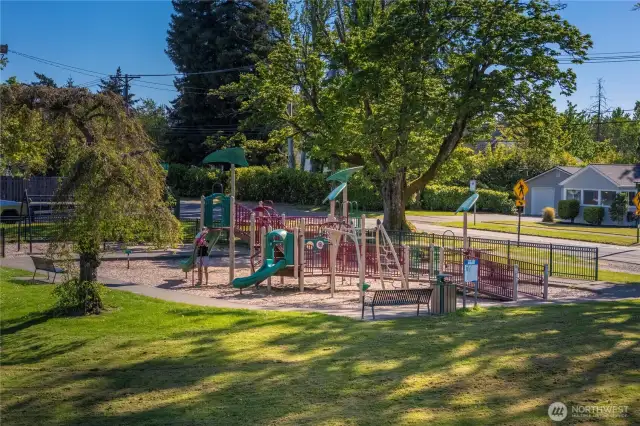 Incredible tot lot right across the street!