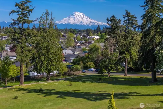 Breathtaking Mt. Views from the park across the street.