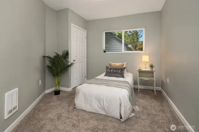 Spacious main floor bedroom.
