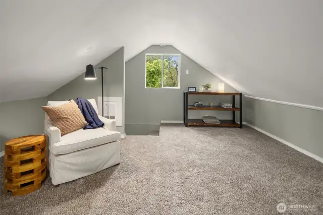 Half story bedroom offering ample space.