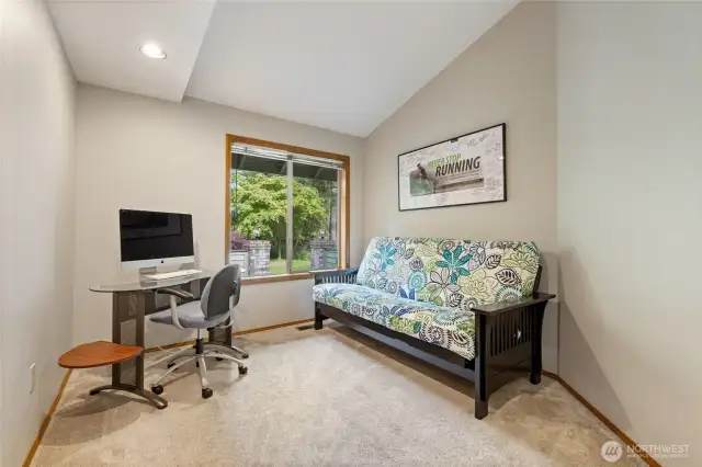 Bedroom #3 is currently being used as a home office.