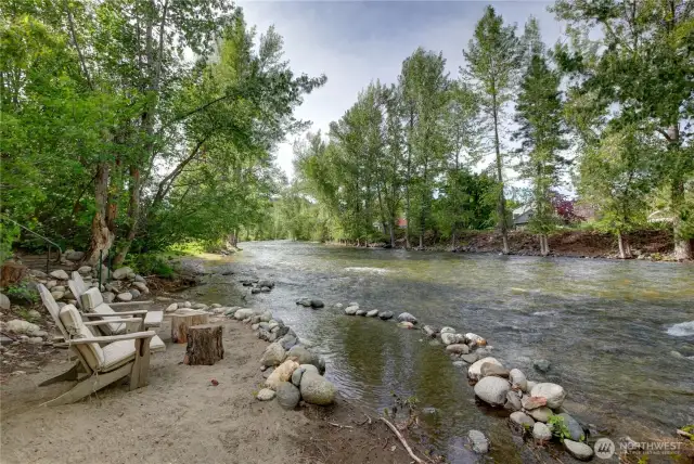 And sit yourself right in the Twisp River water when it gets hot!