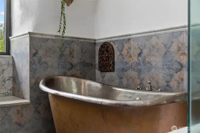 1800's European copper soaking tub.