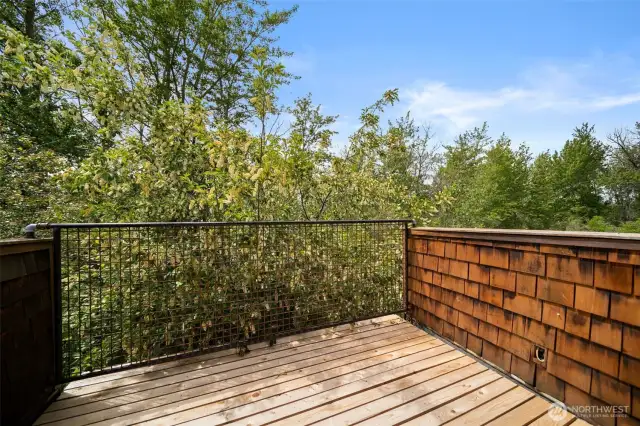 Upper deck off the master suite.