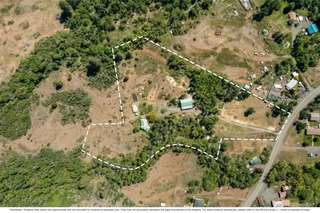 Property boundaries. Thomas Rd is on the right-lower corner of the frame