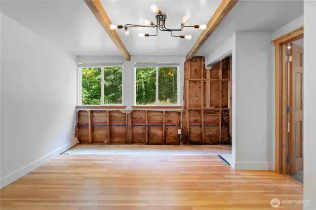 Unfinished room off of breezway by the kitchen