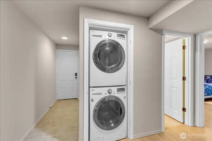 Laundry on lower level