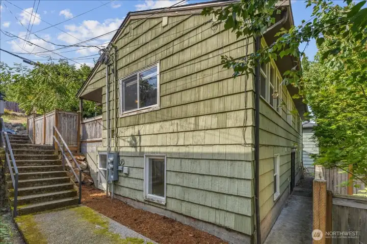 walkway to separate entrance
