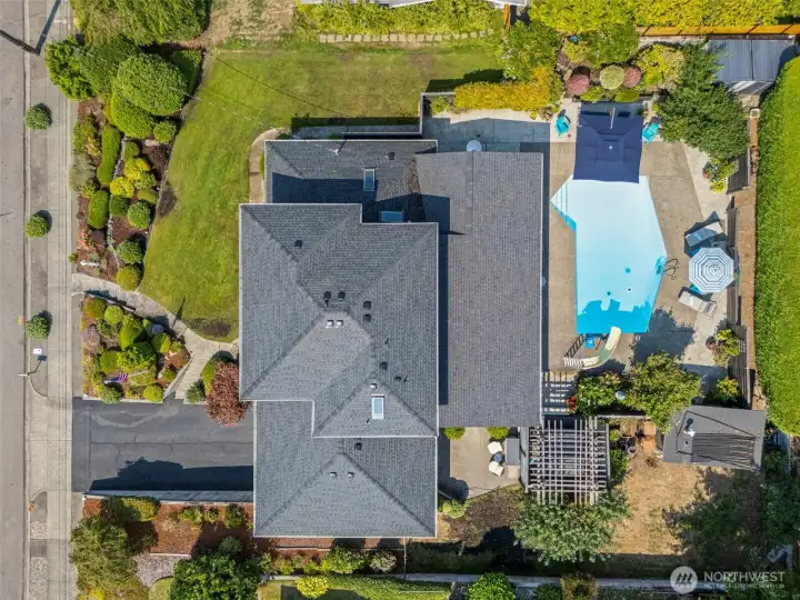 Over a quarter an acre of your private oasis. The home has a brand-new roof!