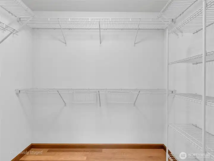 Primary bedroom has a great walk-in closet - fill it up