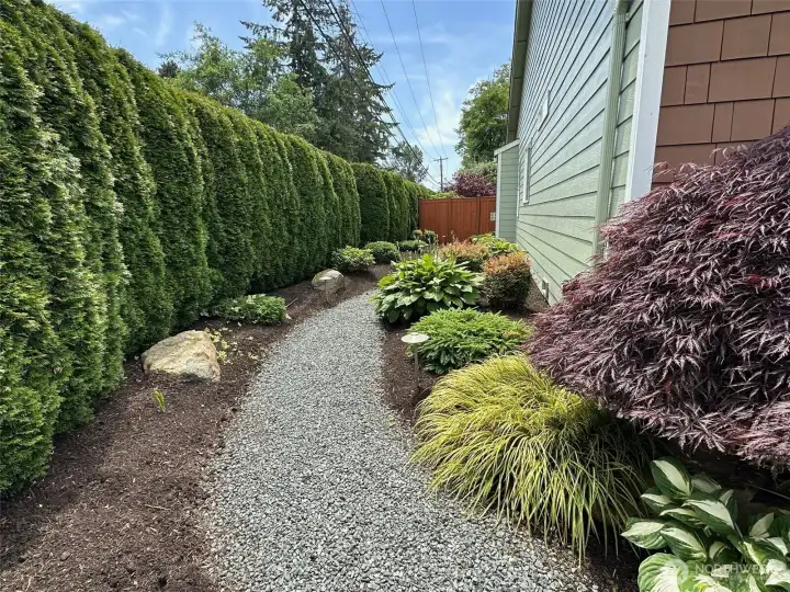 Every part of the yard has been meticulously maintained