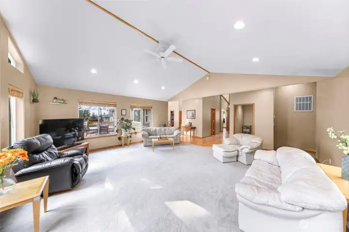 Looking from great room toward entry kitchen