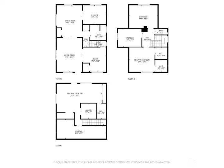 Floor plan - all 3 levels