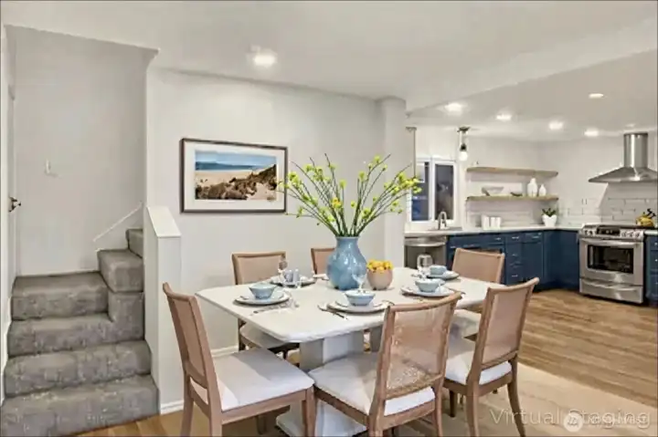 Virtually Staged Dining Area
