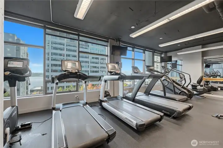Westerly facing views at the gym.