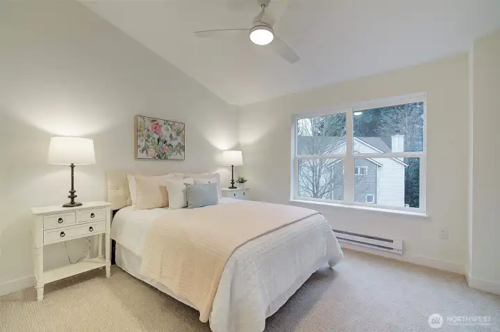 2nd bedroom with vaulted ceilings!
