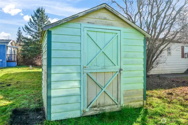 Shed included