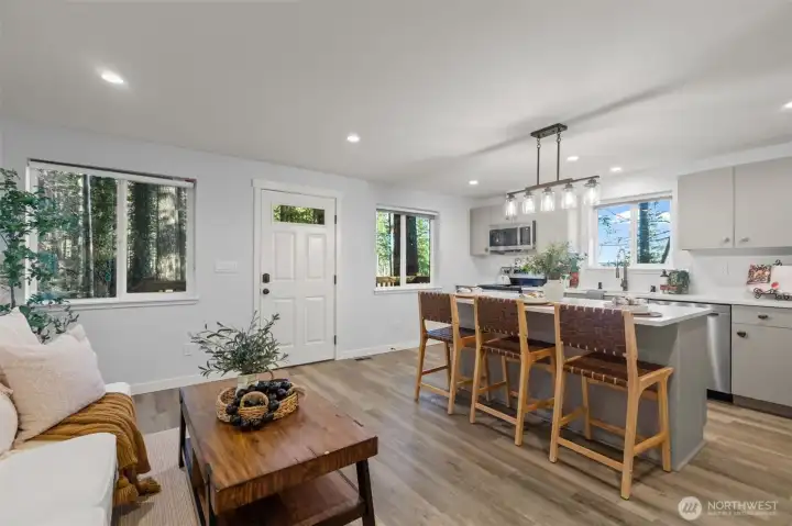 Make sure to notice all the little touches, like custom knobs on the kitche cabinets.
