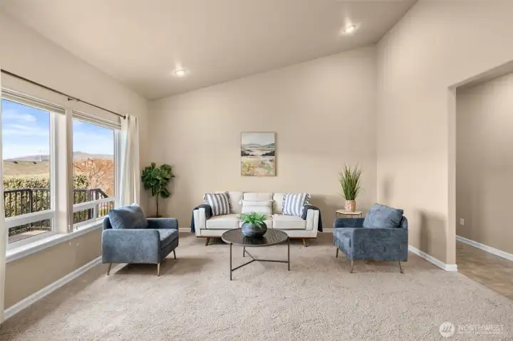 Very spacious casual living space!