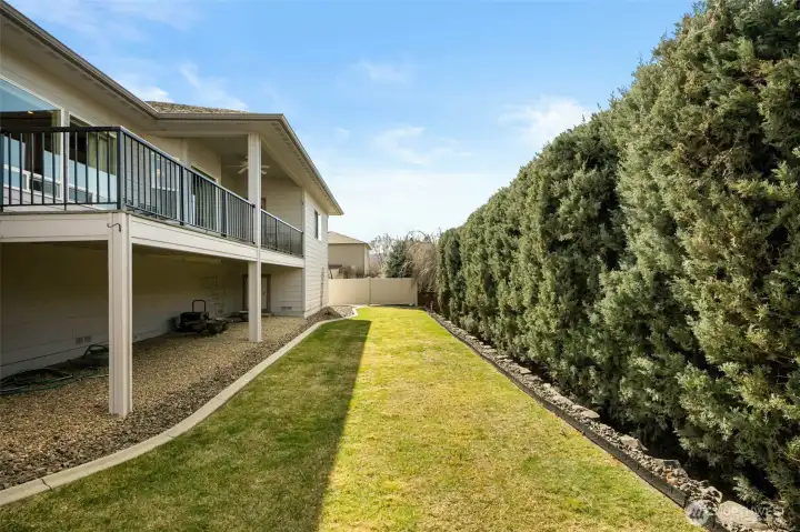 Enjoy your serene, private, fully fenced backyard.