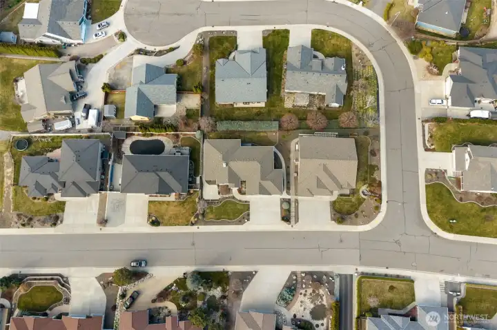Aerial Photo of the home and neighbors.