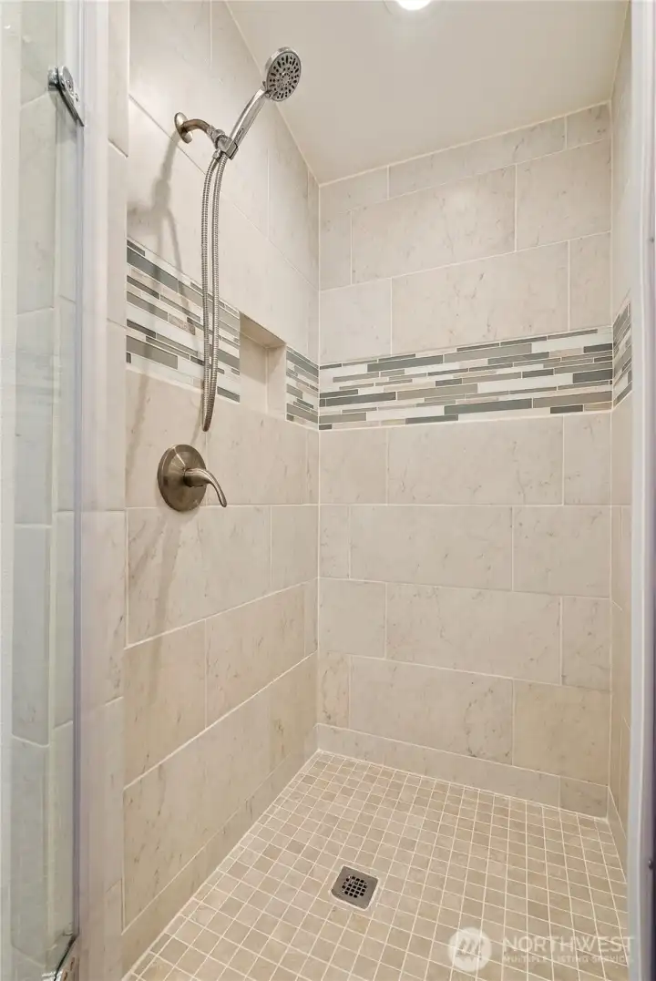 Remodeled walk-in shower