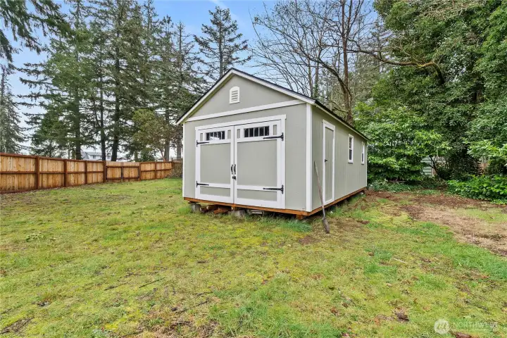 Newer 12 X 24 storage shed for all your storage needs.