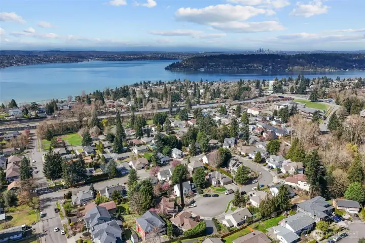 Right by Lake WA!