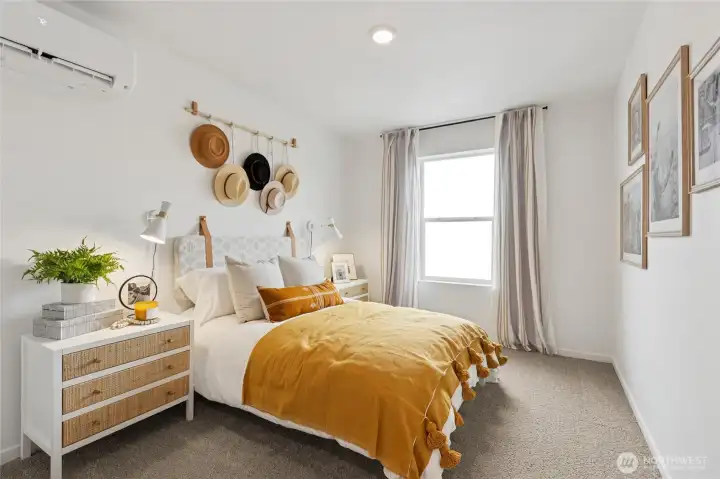 Versatile secondary bedrooms with bright, natural light—ideal for guests, a home office, or hobbies.