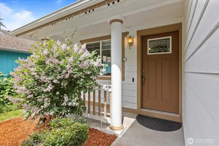Covered entry, perfect for year-round Northwest living