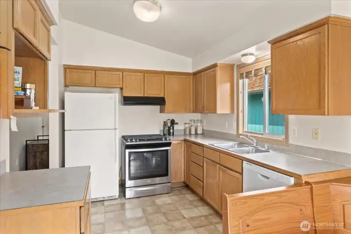 Kitchen with ample counter space and storage