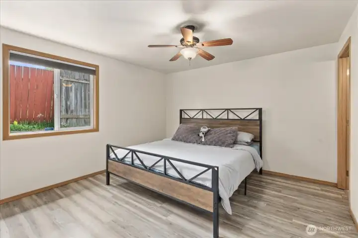 Primary bedroom retreat with comfortable layout