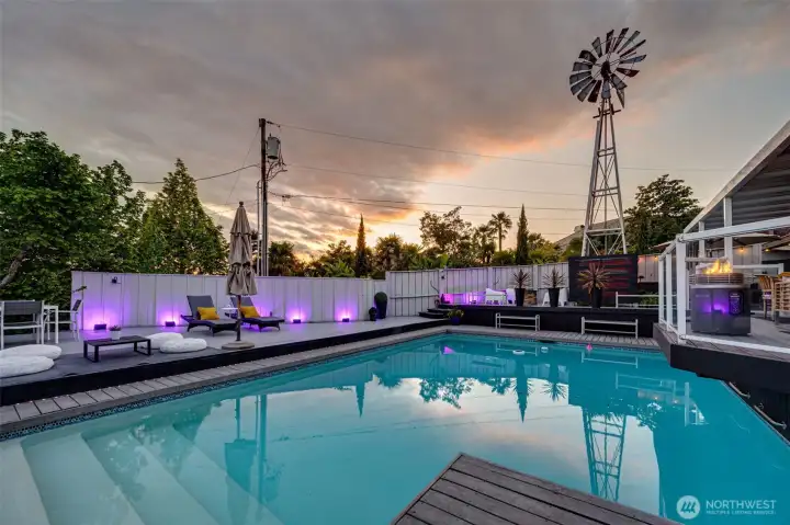 Pool from south to north