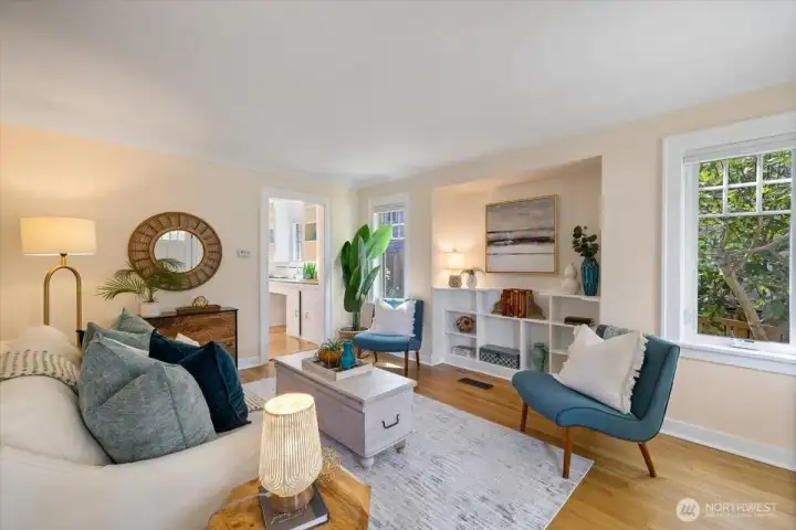 The main level features a desirable circular floor plan, with 2 bedrooms and 1 bath.