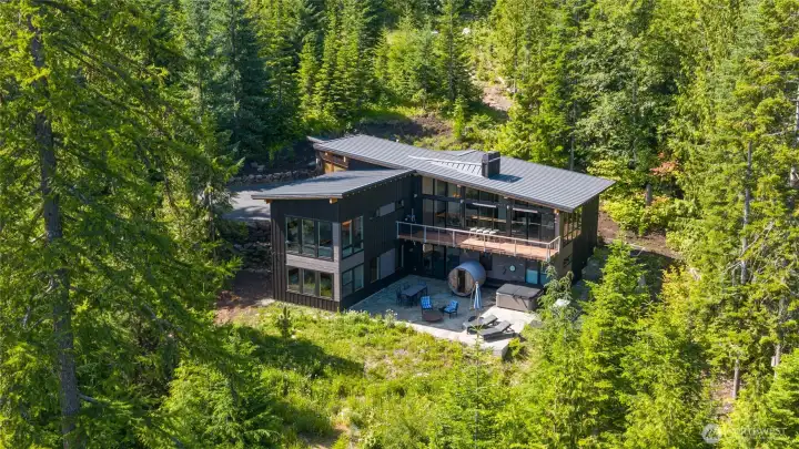 Aerial view of property