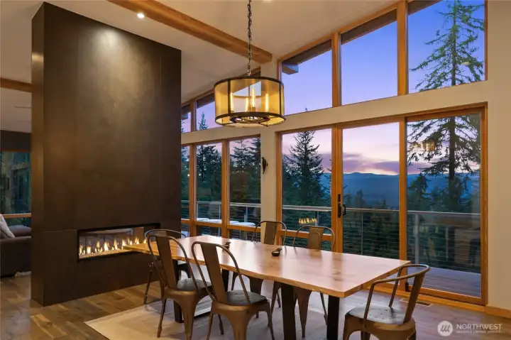 Evening setting at dining area