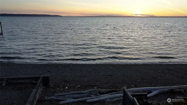 Madrona Beach is known for its sunsets.