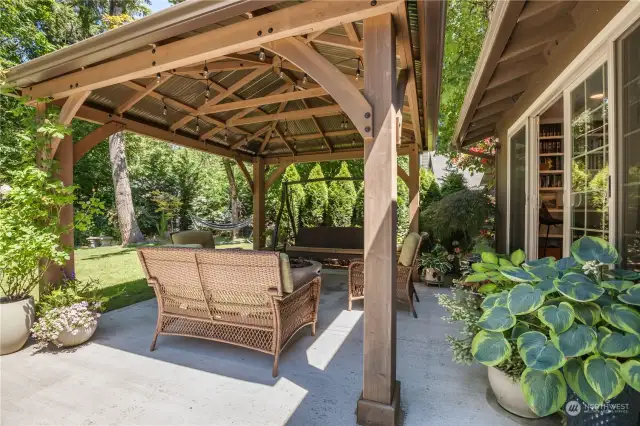 Gazebo off the living room is a fantastic entertaining space